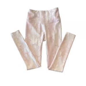Calia by Carrie Underwood Leggings XS Blush Pink Snakeskin Print Stay the Path
